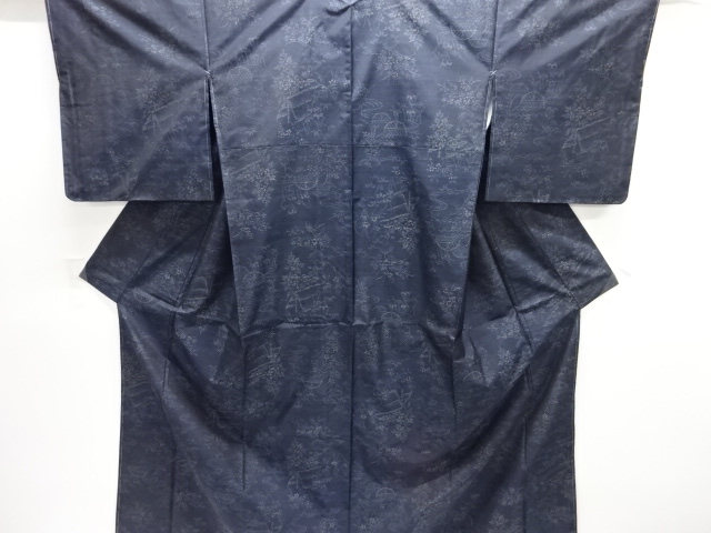 JAPANESE KIMONO / UNUSED KIMONO ENSEMBLE / SILK / DORO OSHIMA TSUMUGI / WOVEN CHAYATSUJI